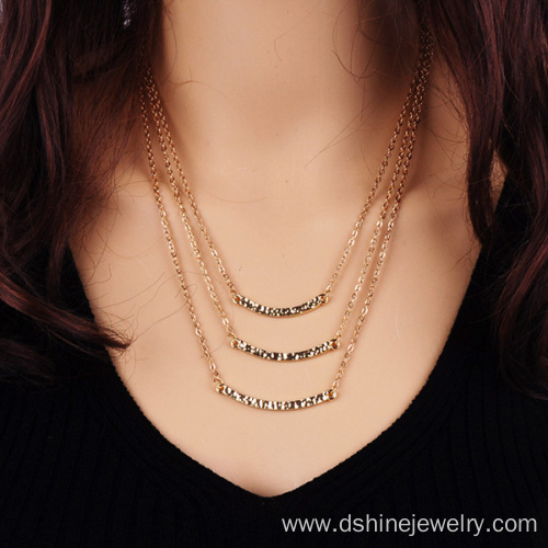 Three Layers Necklace Multi-Layer Chain Jewelry Wholesale